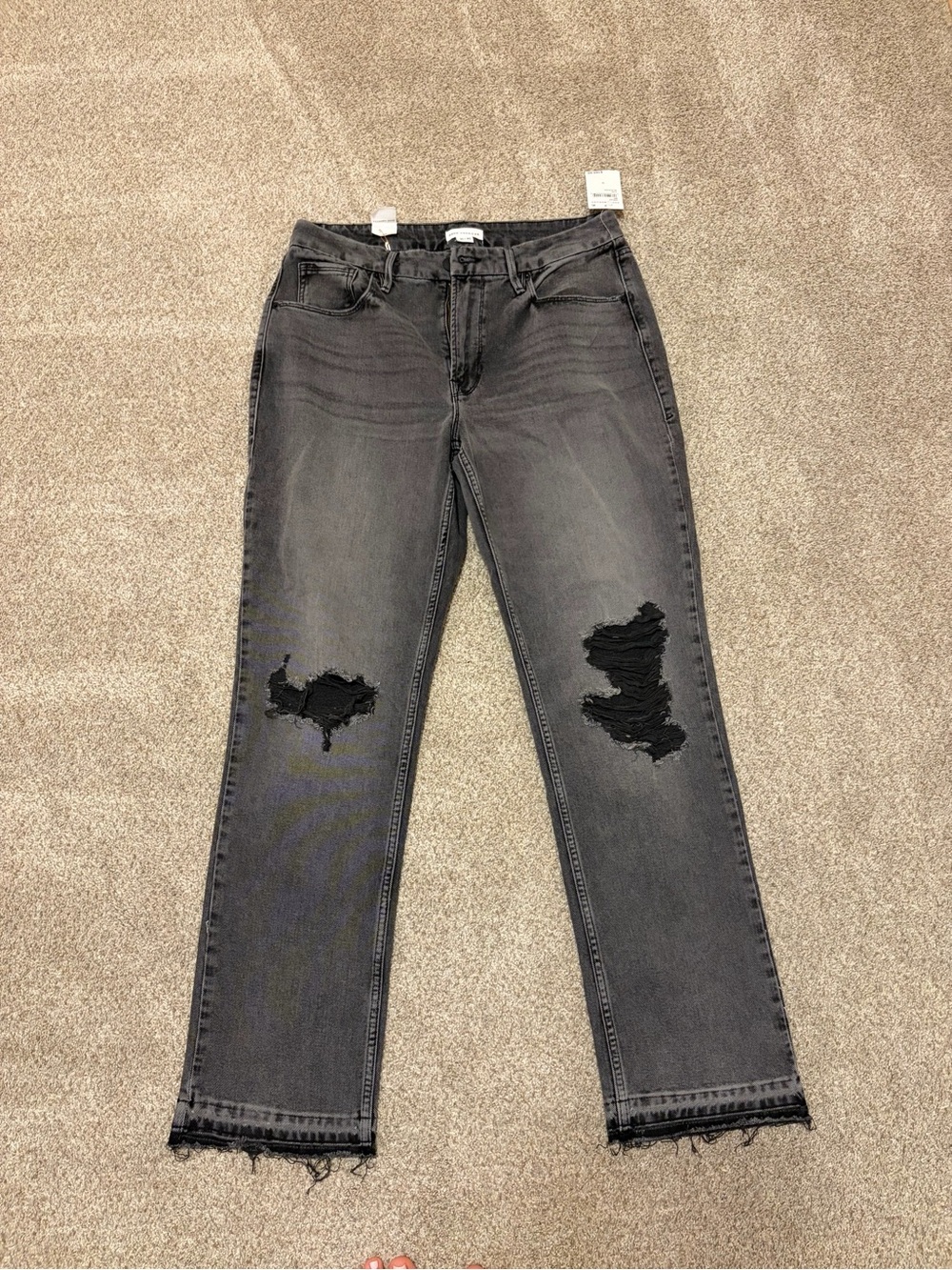 Good American Black Grey Washed Jeans